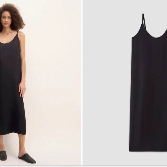 Everlane Ultimate Slip Dress size 0 Black - Picture 2 of 3